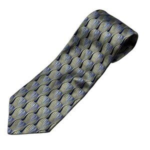 Pavone Tie 100% Silk Made in Italy Textured Scale Pattern 3.5"